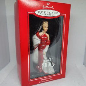 Hallmark 2000 Barbie Keepsake Ornament NIB red dress KOC